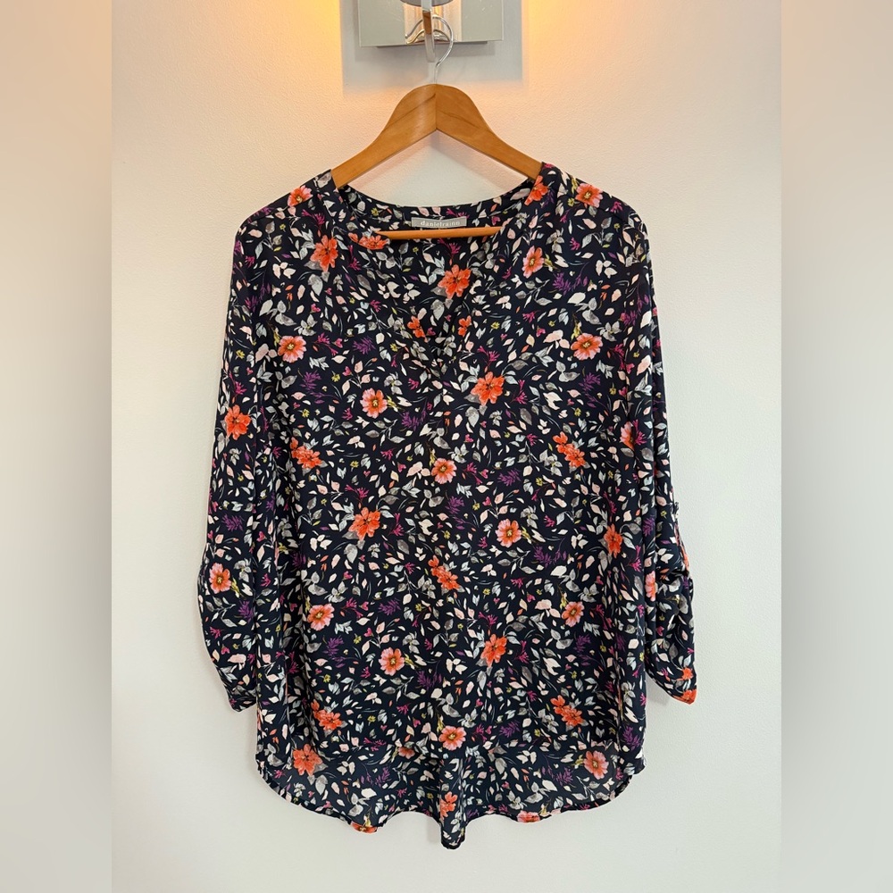 Daniel Rainn Floral Blouse Size XL